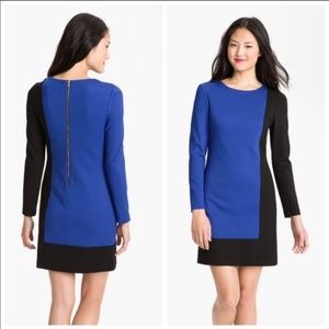 Trina Turk Cubist Colorblock Dress in Royal Blue Black 8